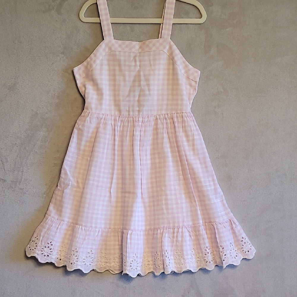 Cat & Jack Light Pink Checkered Dress Size L (10-12)